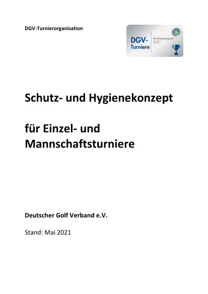 DGL-Schutz- und Hygienekonzept für Einzel- und Mannschaftsturniere