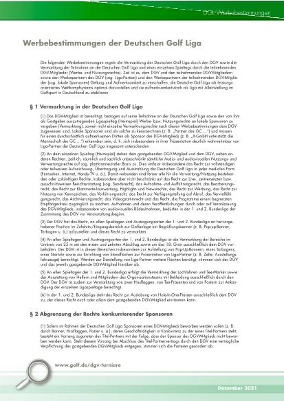 DGL-Werbebestimmungen 