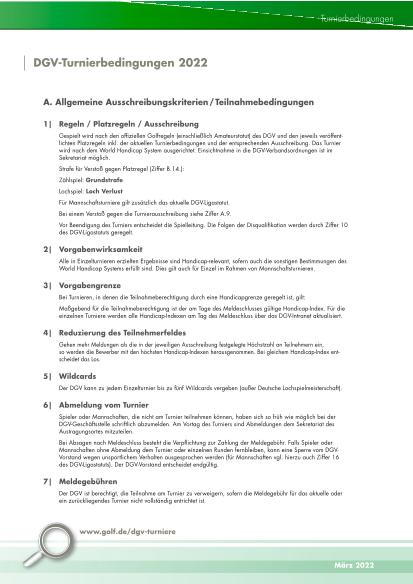 DGV-Turnierbedingungen